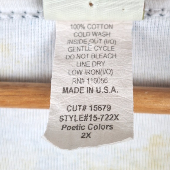 Jess & Jane Top Womens 2X Artsy Abstract Art To Wear Colorful Casual Rhinestones - Picture 3 of 8